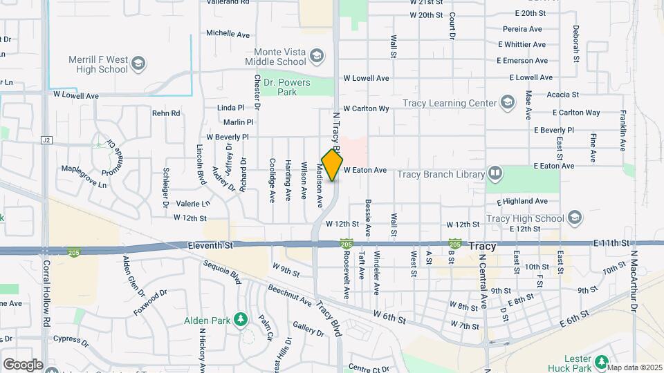1321 N Tracy Blvd Map and Location Details