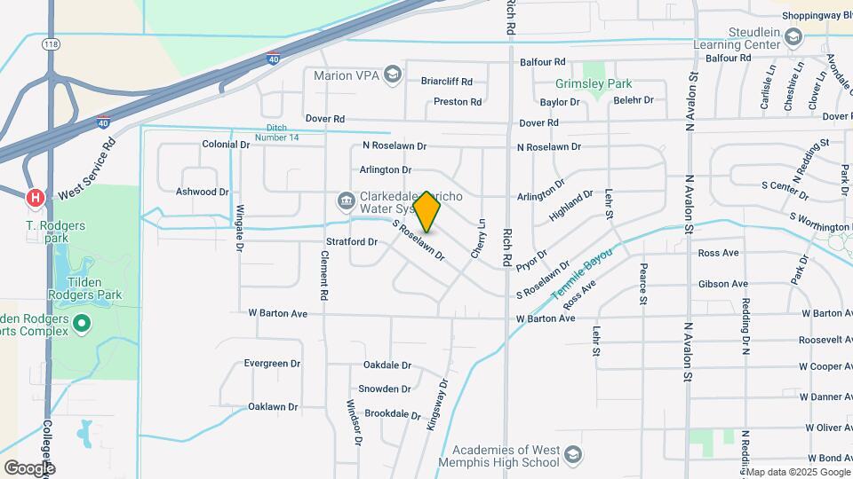 907 S Roselawn Dr Map and Location Details