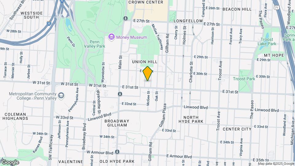 3027 McGee St Map and Location Details