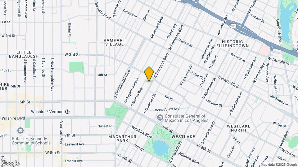 329 S Rampart Blvd Map and Location Details