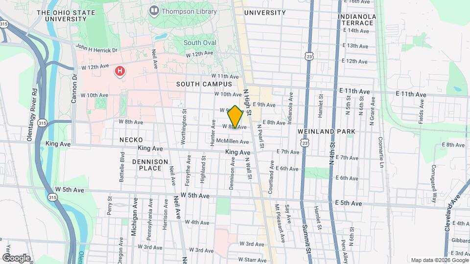 43 W 8th Ave Map and Location Details
