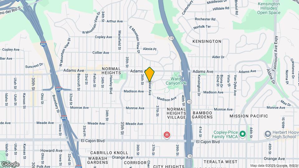 4634 Cherokee Ave Map and Location Details