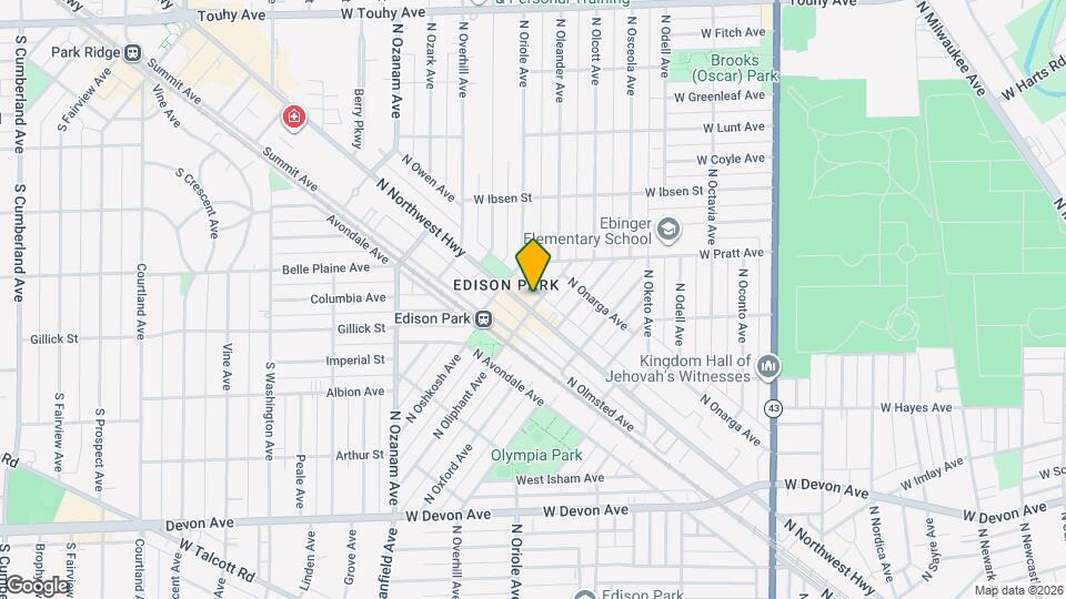 6706 N Oliphant Ave Map and Location Details