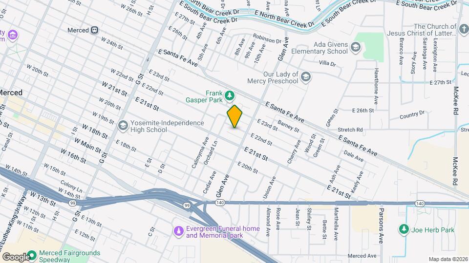 606 E 22nd St Map and Location Details