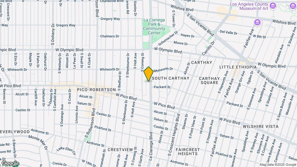 1205 S La Cienega Blvd Map and Location Details