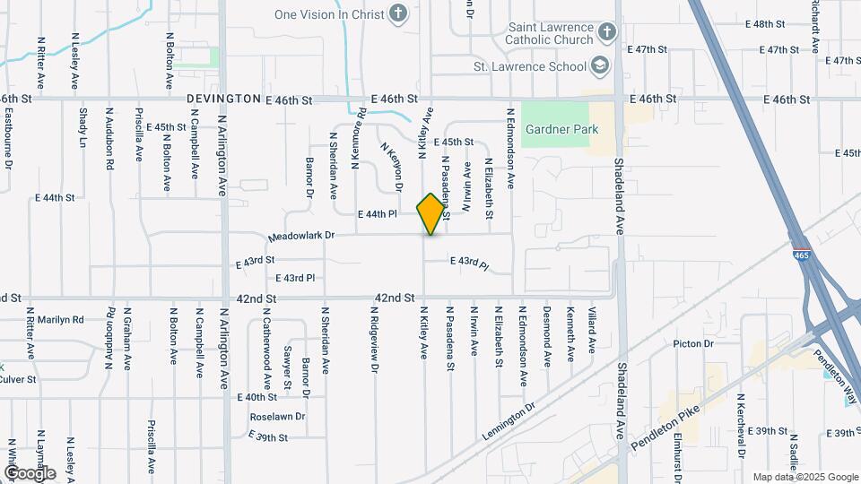 4301 N Kitley Ave Map and Location Details
