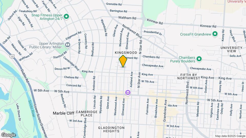 1729 Elmwood Ave Map and Location Details