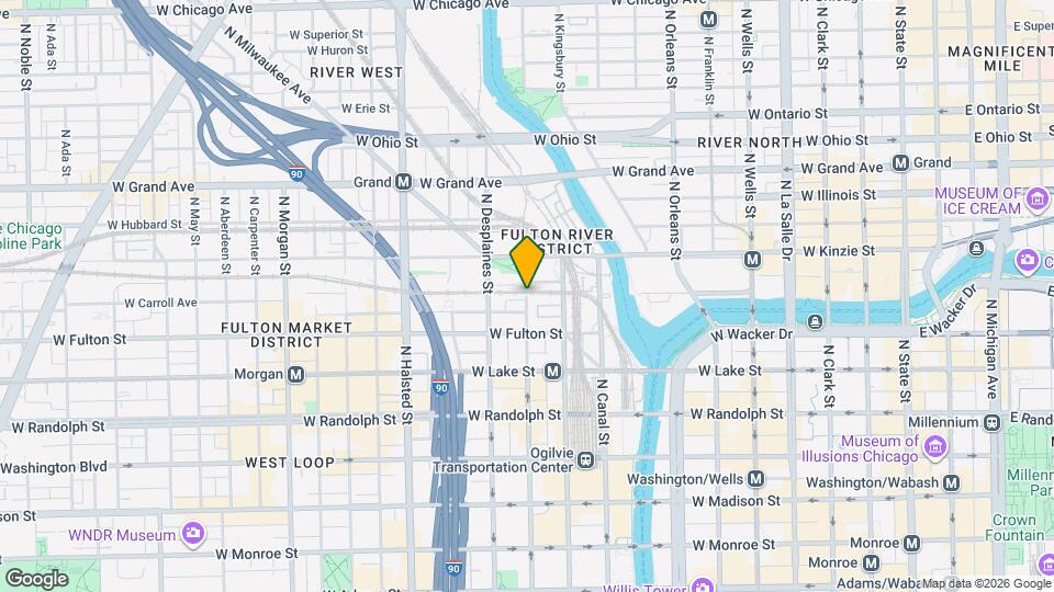 360 N Jefferson St Map and Location Details