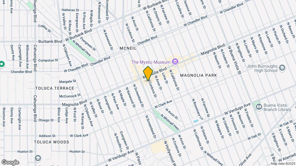 925 N Cordova St, Unit A Mapa y Detalles de la Ubicación