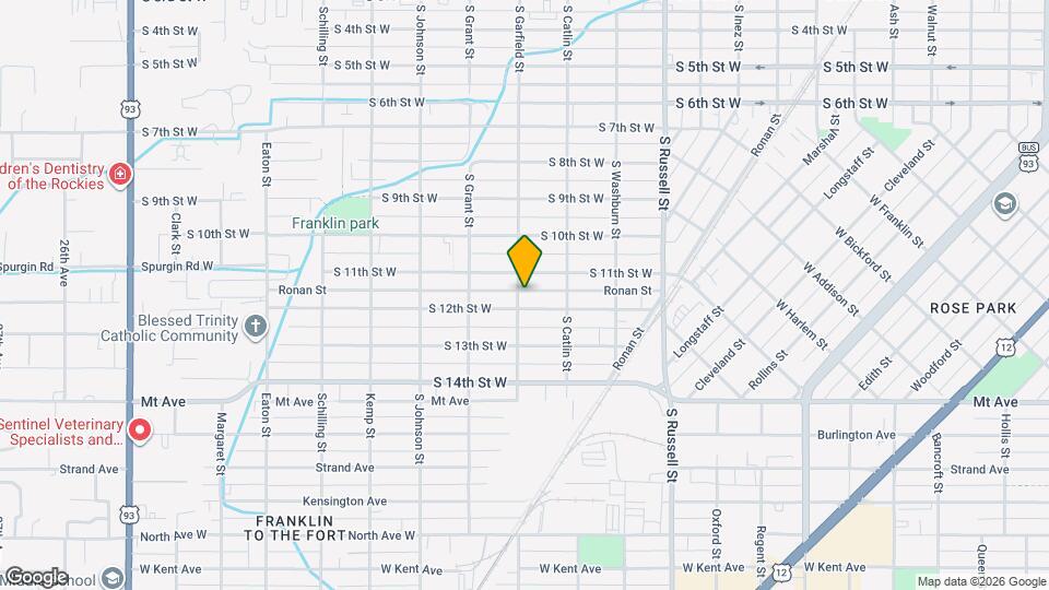 1360 S Garfield St Map and Location Details