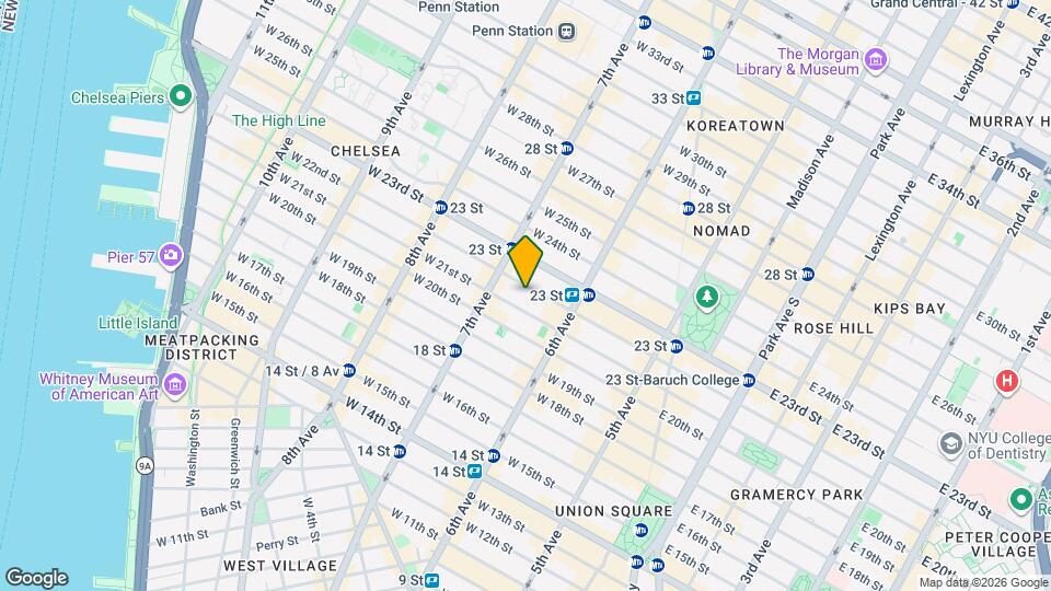 140 W 22nd St Map and Location Details