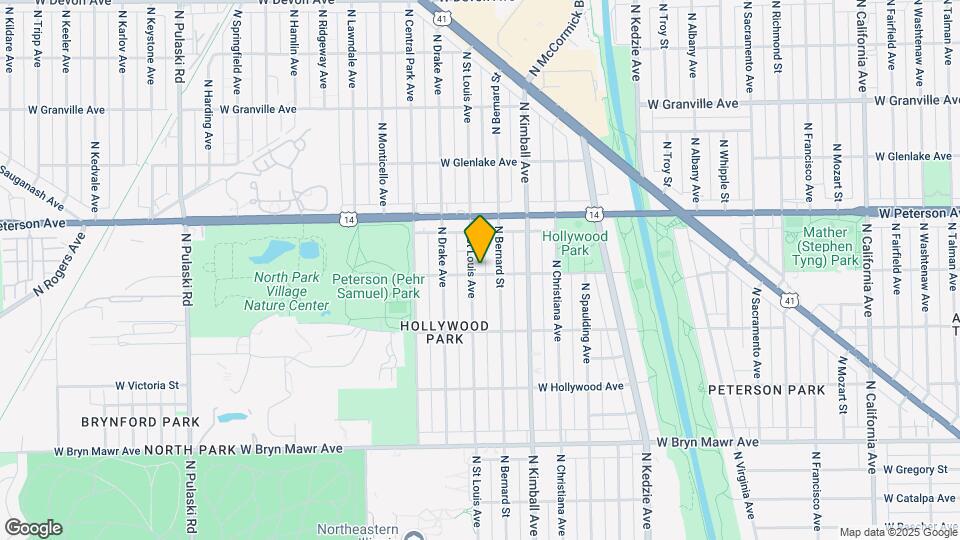 5901 N St Louis Ave Mapa y Detalles de la Ubicación