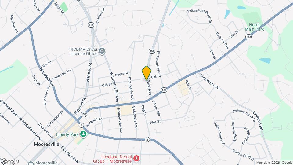 152 W Park Ave Map and Location Details