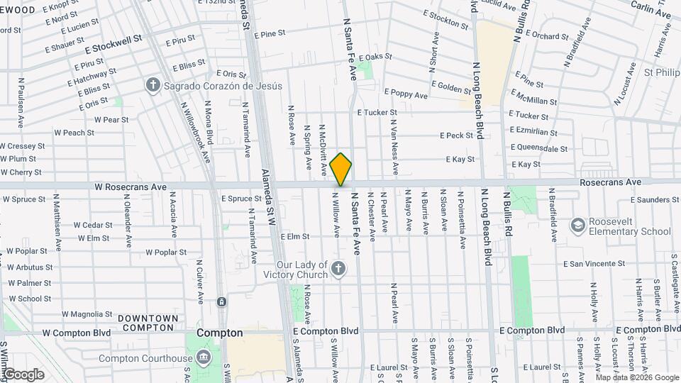 1008 N Willow Ave, Unit 1/2 Mapa y Detalles de la Ubicación