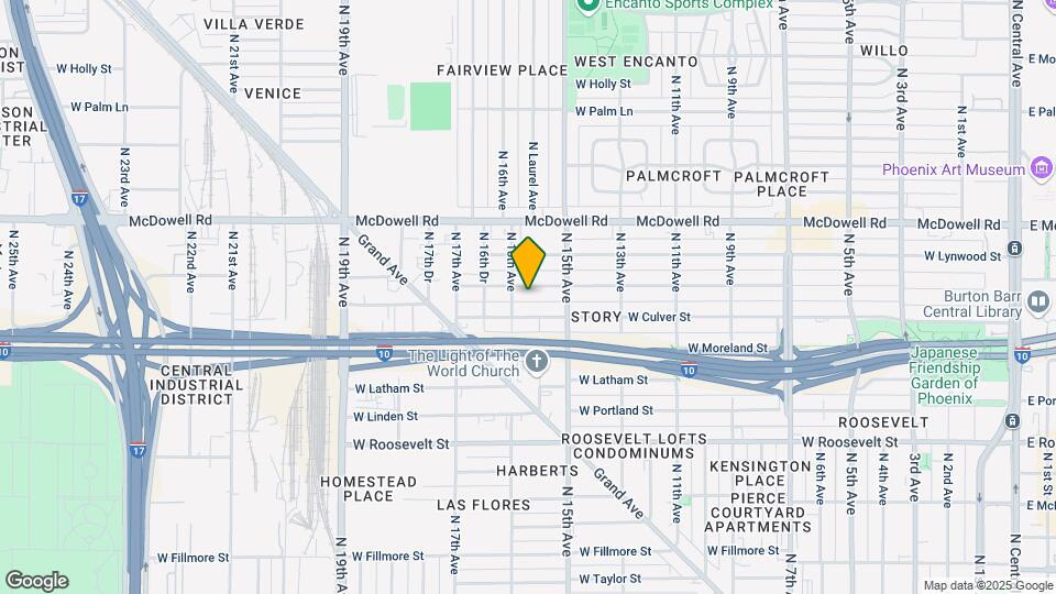 1533 W Willetta St Map and Location Details