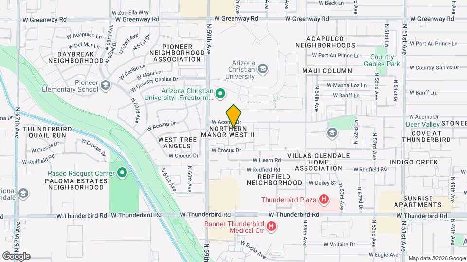 5805 W Evans Dr Map and Location Details