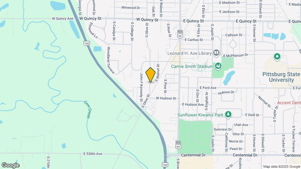 1801 S Olive St Map and Location Details