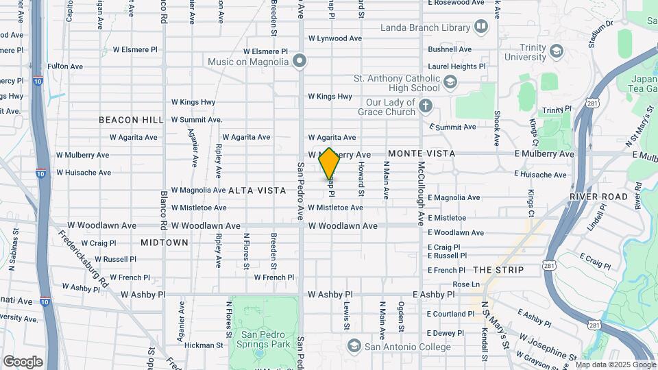 301 W Magnolia Ave Map and Location Details