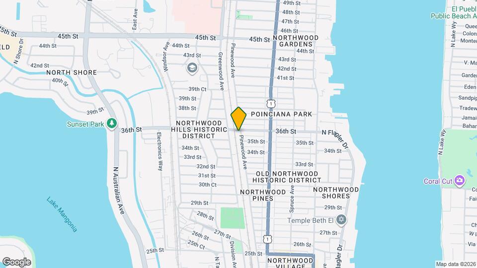 3615 Pinewood Ave Map and Location Details