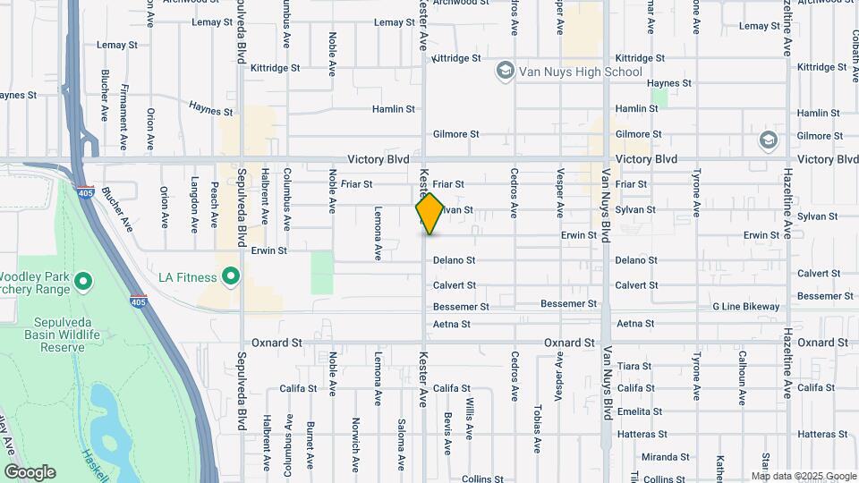 6222 Kester Ave Map and Location Details