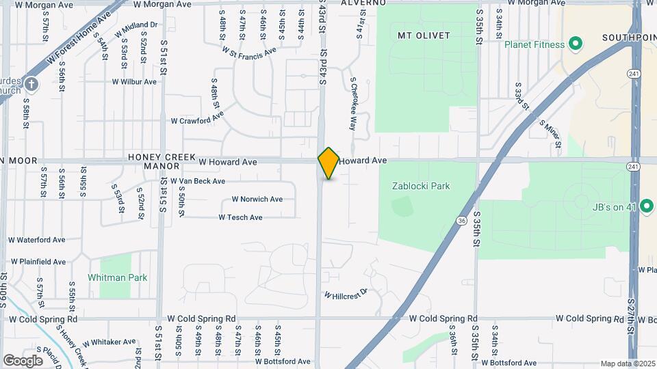 3952 S 43rd St Map and Location Details