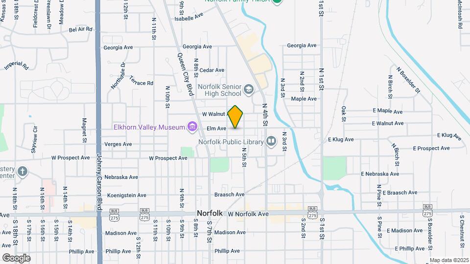 507 Elm Ave Map and Location Details