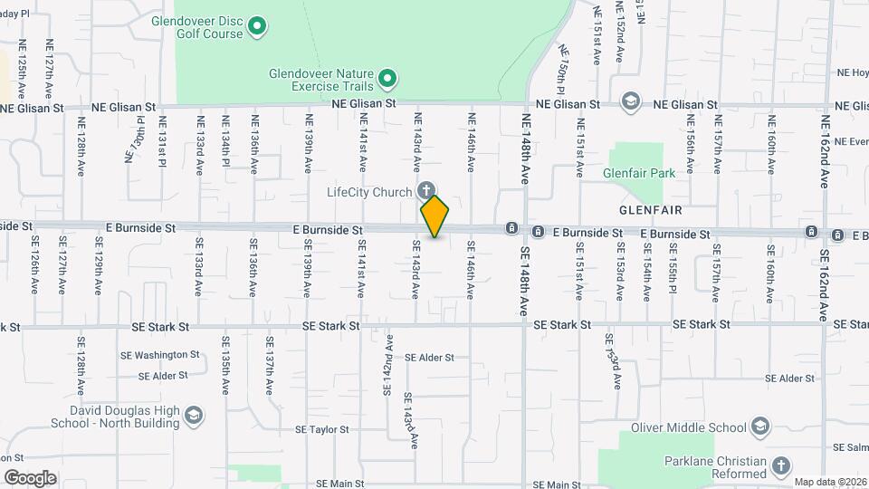 14350 E Burnside St Map and Location Details