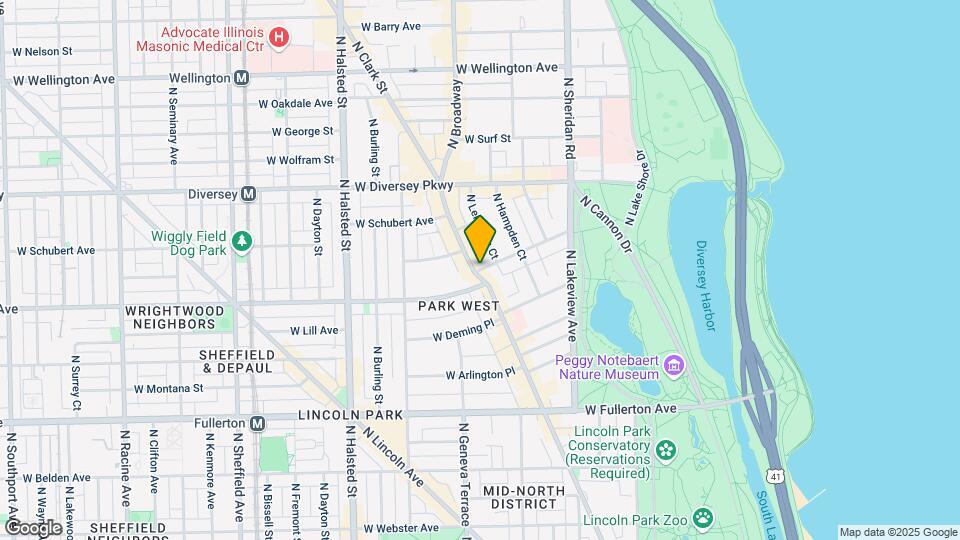 613 W Wrightwood Ave Map and Location Details