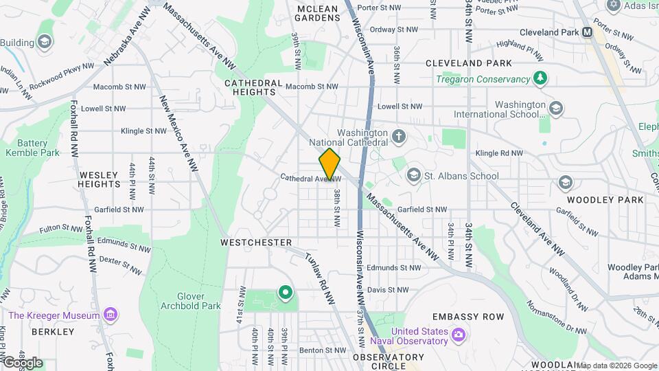 3808 Cathedral Ave NW Map and Location Details