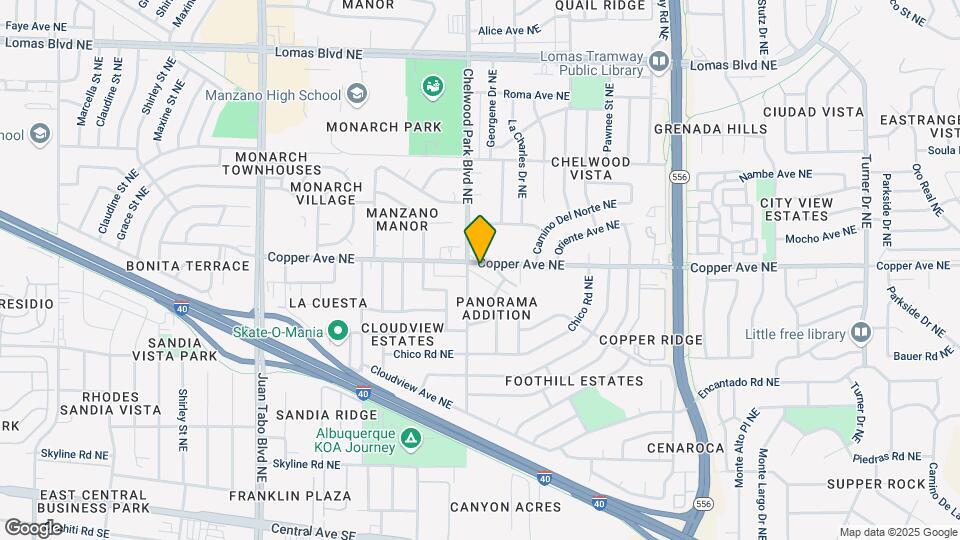 12704 Copper Ave NE Map and Location Details