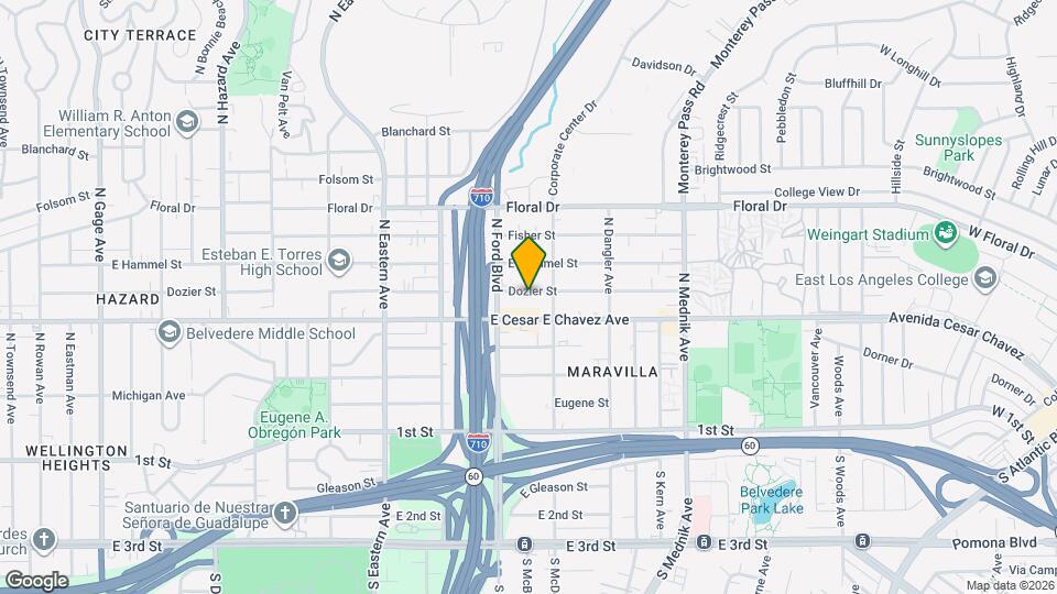4538 1/2 Dozier St Mapa y Detalles de la Ubicación