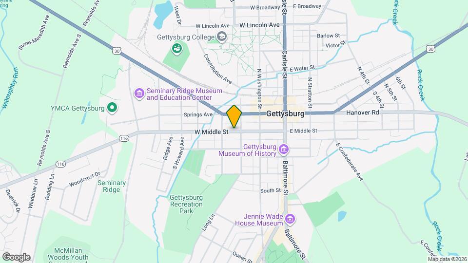 218 W Middle St Map and Location Details