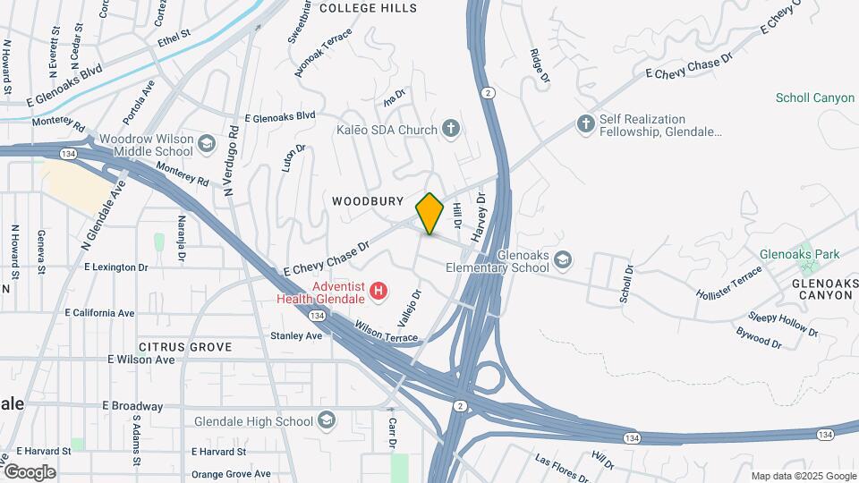 1708 E Glenoaks Blvd Map and Location Details