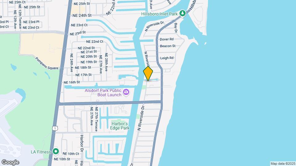 1650 N Riverside Dr Map and Location Details