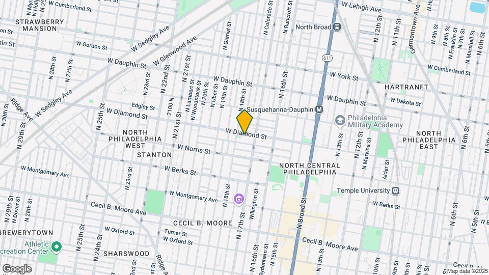 1724 W Diamond St Map and Location Details