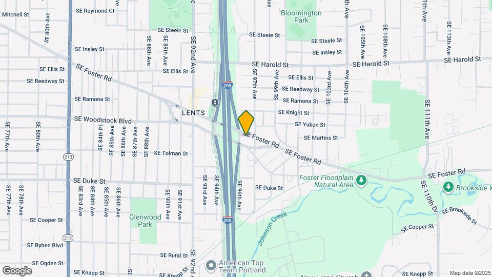 9626 SE Foster Rd Map and Location Details