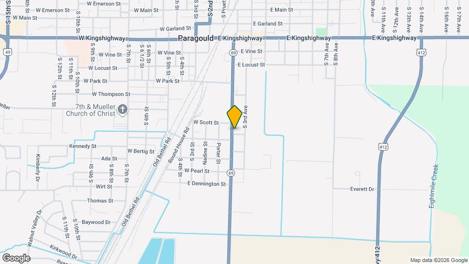 201 E Baldwin Map and Location Details