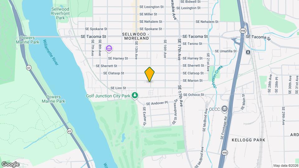 8719 SE 15th Ave Map and Location Details