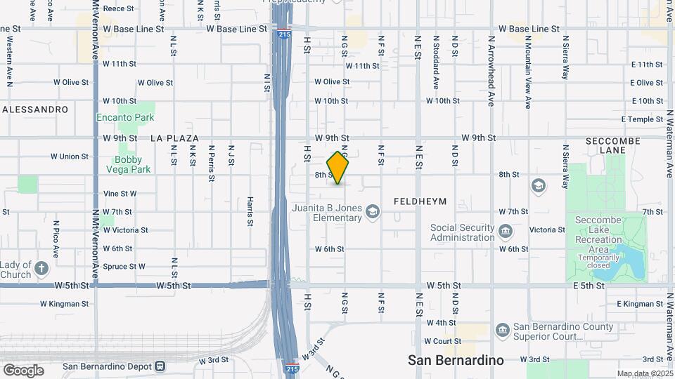 750 N G St Map and Location Details