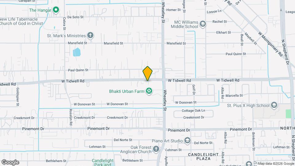 1235 W Tidwell Rd Map and Location Details