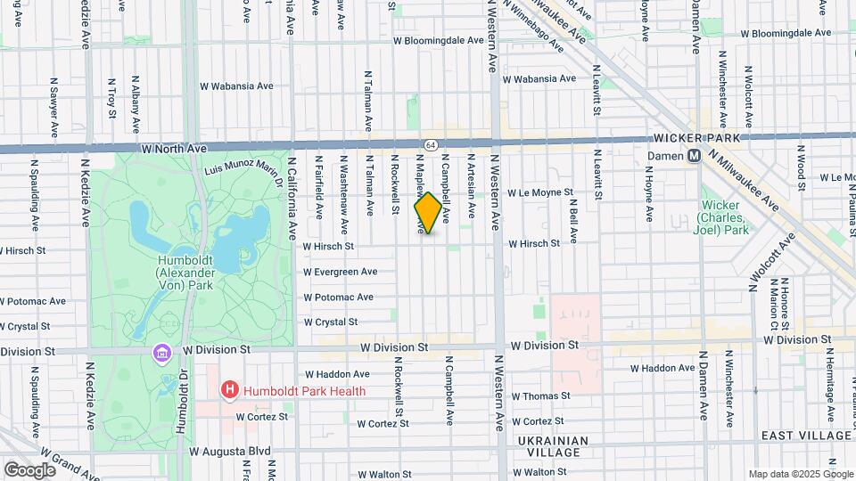 1403 N Maplewood Ave Map and Location Details