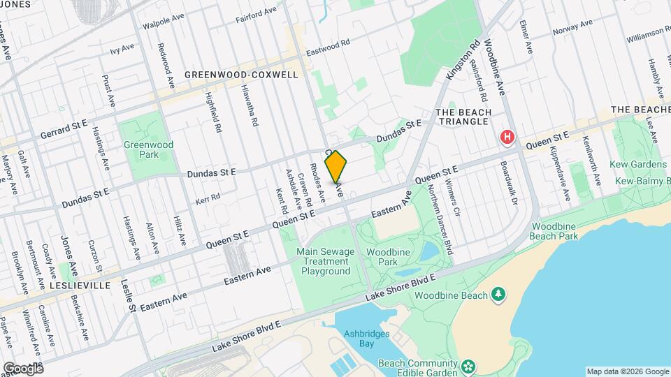 18 Coxwell Ave Map and Location Details