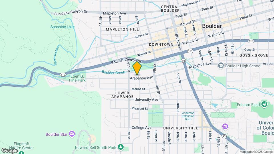 655 Arapahoe Ave Map and Location Details