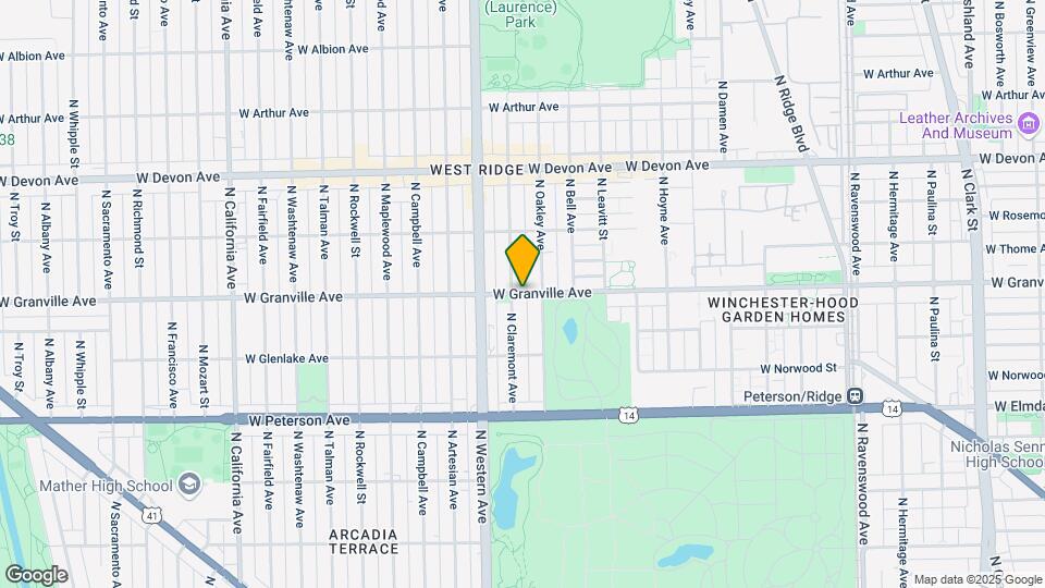 2320 W Granville Ave Map and Location Details
