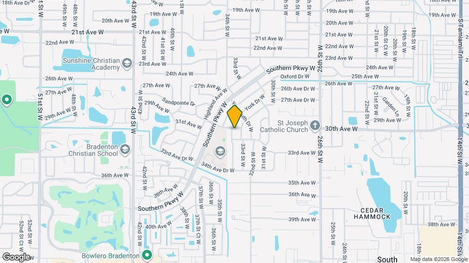3619 York Dr W Map and Location Details