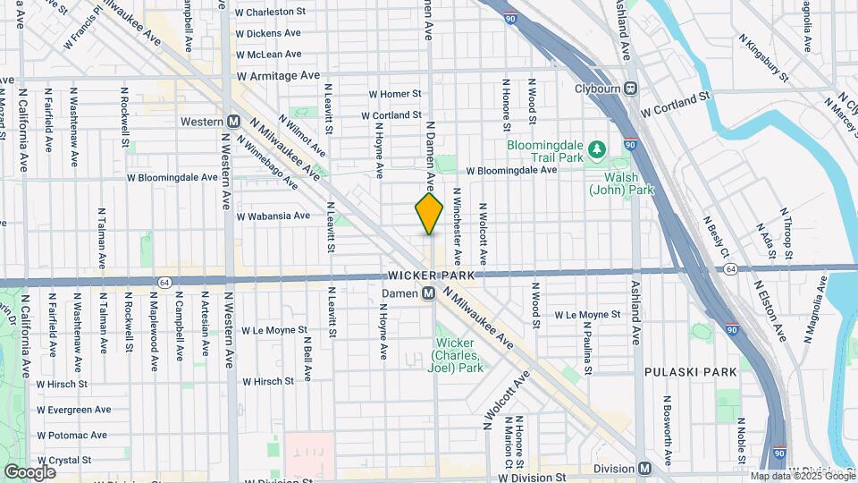 1640 N Damen Apartments Map and Location Details