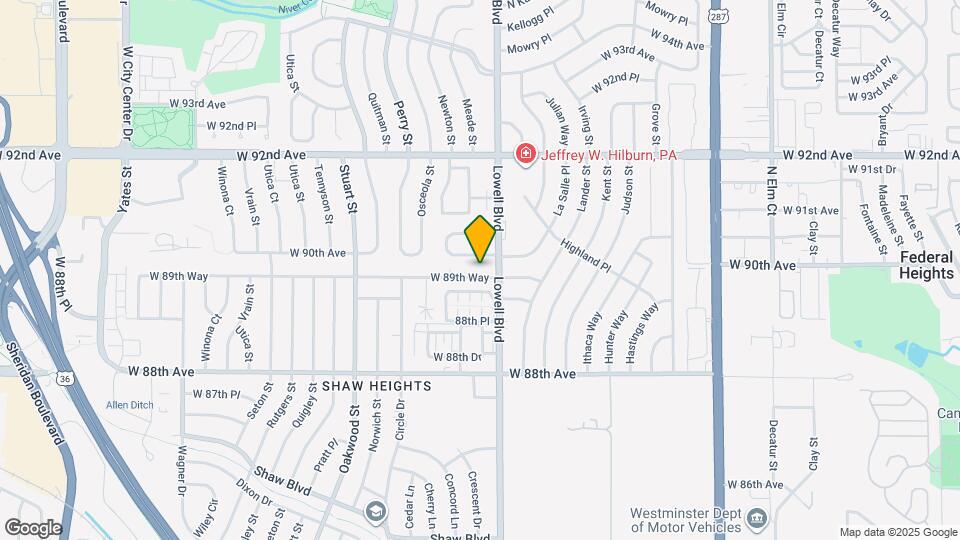 3663 W 89th Way Map and Location Details