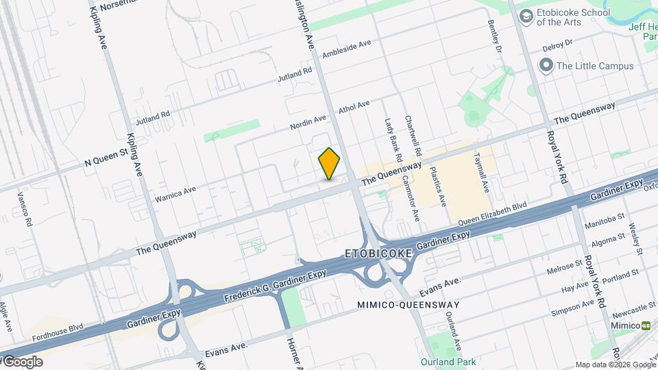 1040 The Queensway Map and Location Details