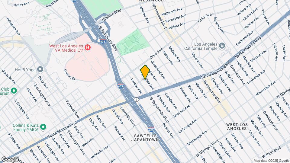 1609 S Bentley Ave Map and Location Details
