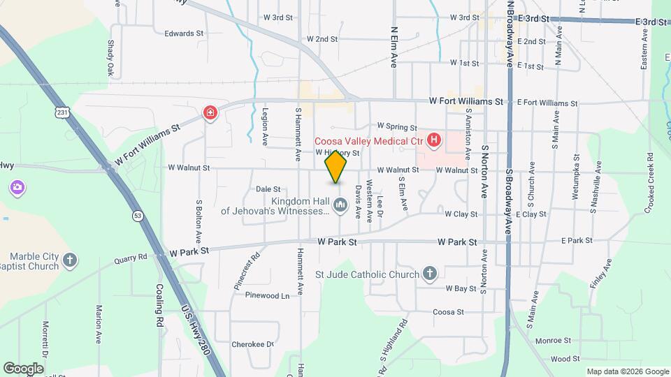 213 S Oak Ave Map and Location Details